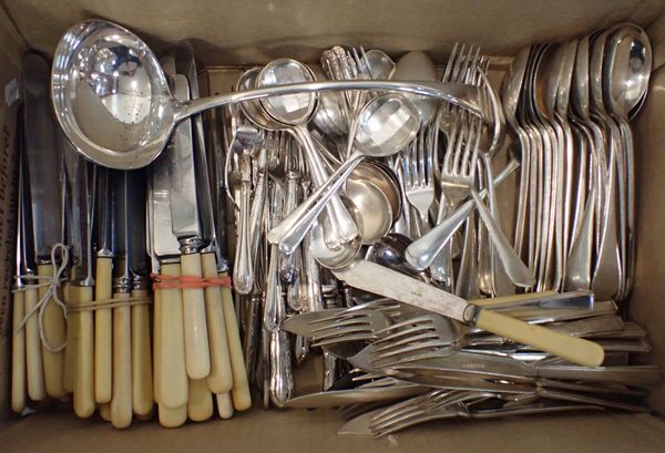 A QUANTITY OF SILVER-PLATED CUTLERY