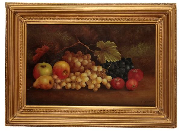 EDWIN STEELE (c.1850-c.1912) A still life study of fruit