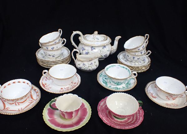 A SPODE CAMPANULA TEA SERVICE FOR SIX