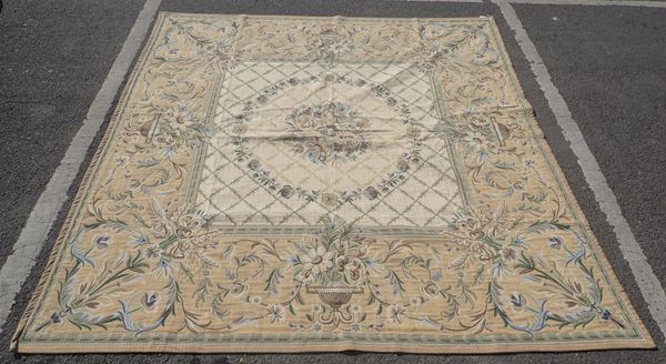 AN AUBUSSON RUG OR COVER