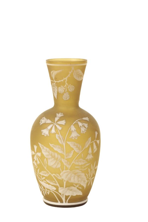 A WEBB'S CAMEO GLASS VASE