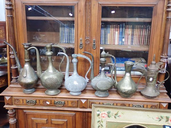 A COLLECTION OF TURKISH COFFEE POTS