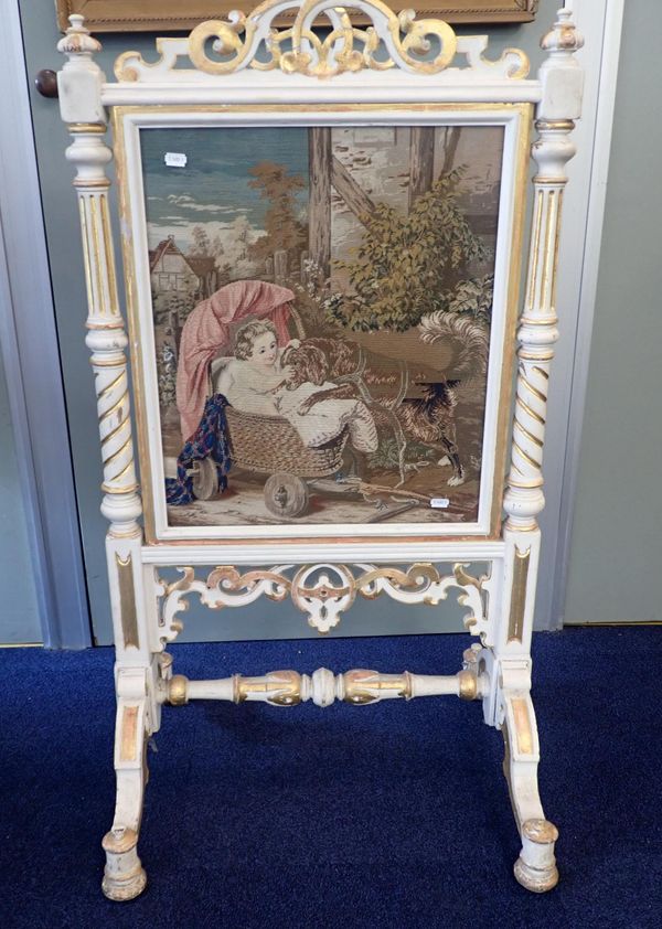 A VICTORIAN FIRE SCREEN