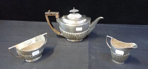 A SILVER TEA SET