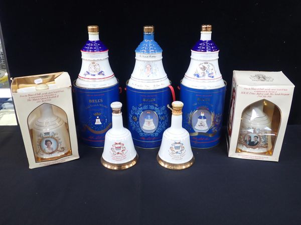 SEVEN BELL'S WHISKY COMMEMORATIVE DECANTERS