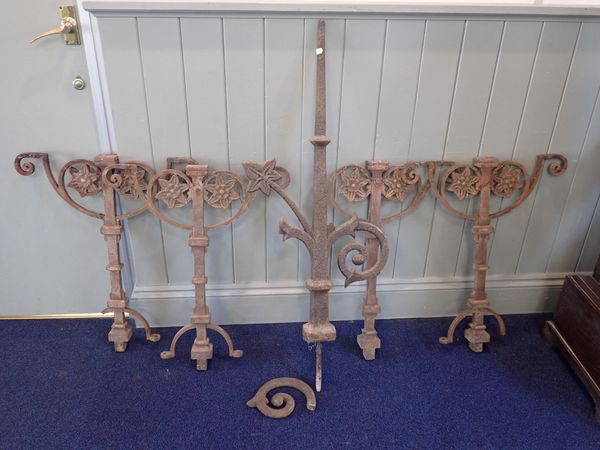 A GOTHIC STYLE IRON FINIAL