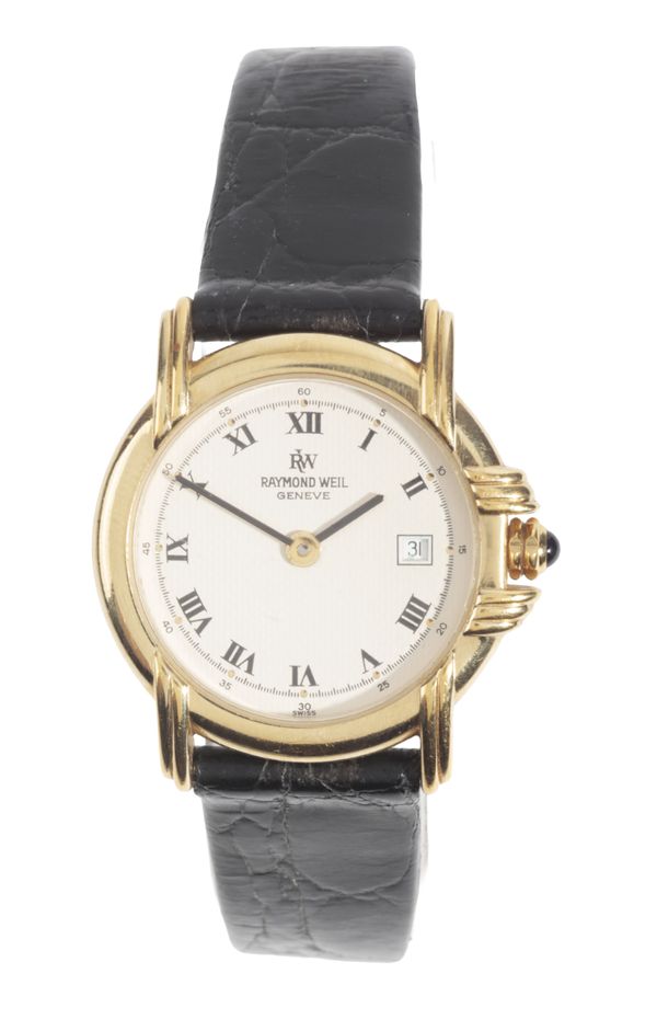 RAYMOND WEIL: A GOLD PLATED WRISTWATCH