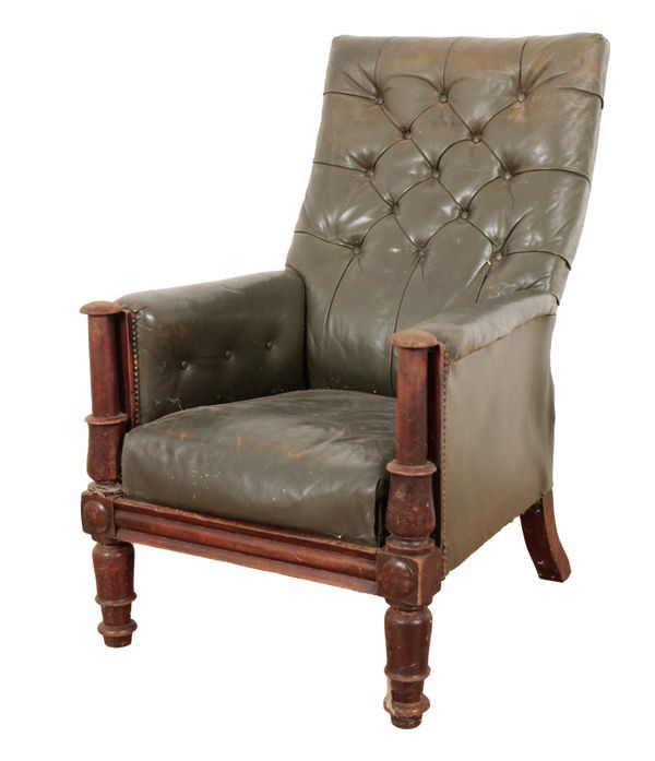 A WILLIAM IV MAHOGANY ARMCHAIR