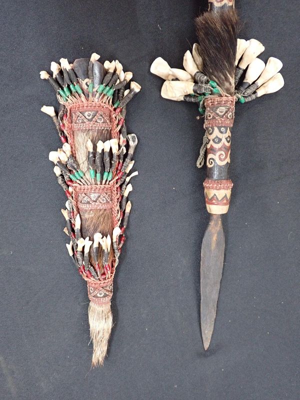 AN INDONESIAN CEREMONIAL SPEAR AND SHEATH