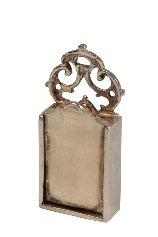 A DUTCH SILVER MINIATURE CANDLEBOX