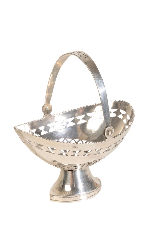 (now merged with lot 116) A DUTCH SILVER MINIATURE CAKE BASKET