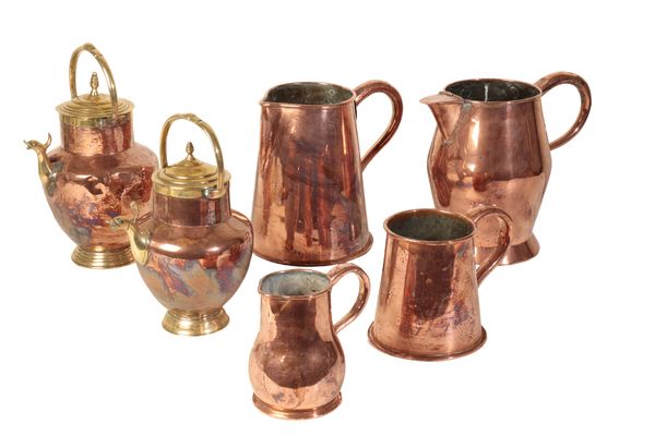 A COLLECTION OF DOMESTIC COPPERWARE,