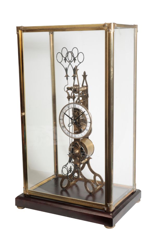 AN UNUSUAL "SCISSOR" SKELETON CLOCK