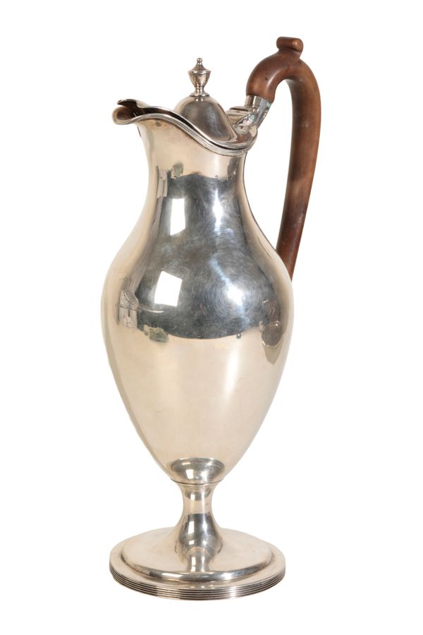 A GEORGE III SILVER EWER