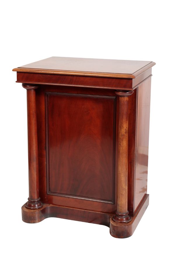 A VICTORIAN MAHOGANY PEDESTAL CABINET,