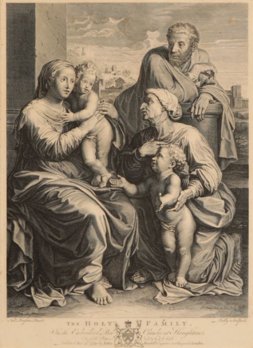 FRANCIS DE POILLY THE ELDER (1622 - 1693) AFTER NICOLAS POUSSIN (1594-1665) 'The Holy Family'