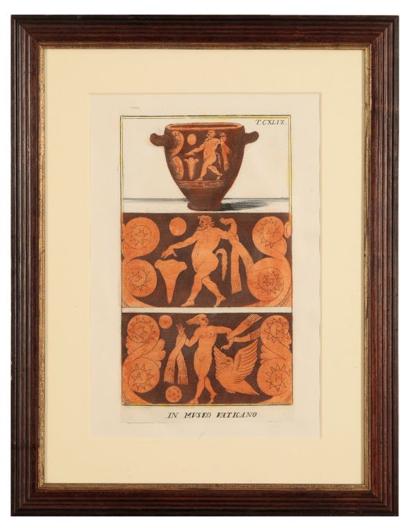 SIX FRAMED PRINTS OF ANCIENT GREEK VASE DESIGNS