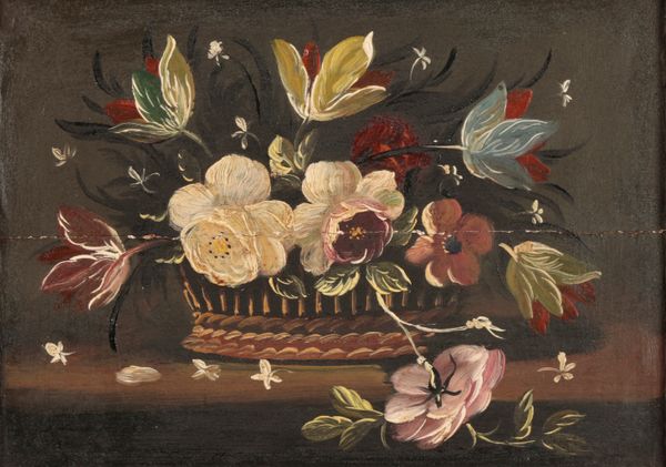 STILL LIFE OF FLOWERS, OIL ON BOARD