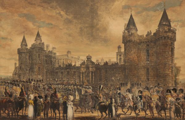 AFTER WILLIAM TURNER OF LONDON ' The arrival of His Most Gracious Majesty George IV at his ancient Palace of Holyrood on the 16th August, 1822,