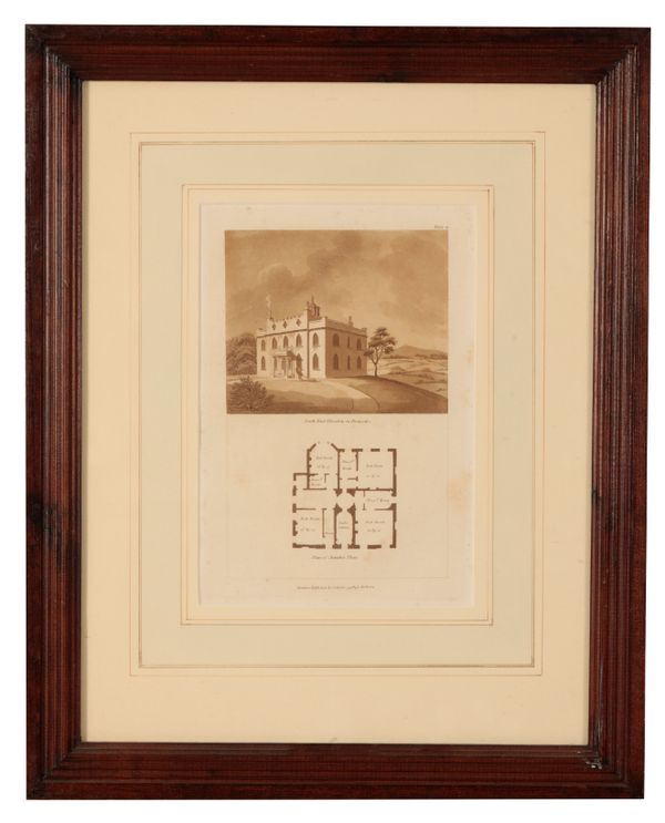 JOHN PLAW  (1745-1820) A SET OF TWELVE FRAMED ARCHITECTURAL ILLUSTRATIONS FROM 'FERME ORNEE OR RURAL IMPROVEMENTS'