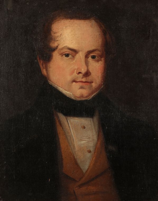 ENGLISH SCHOOL, 19TH CENTURY A head and shoulders portrait of a gentleman