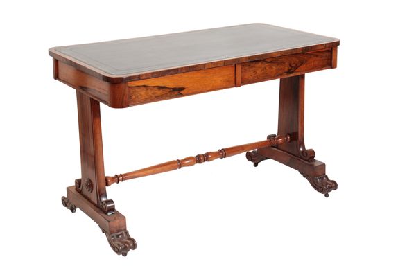 A GEORGE IV ROSEWOOD WRITING TABLE,