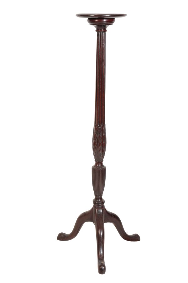 A MAHOGANY TORCHERE STAND, IN GEORGE II STYLE,