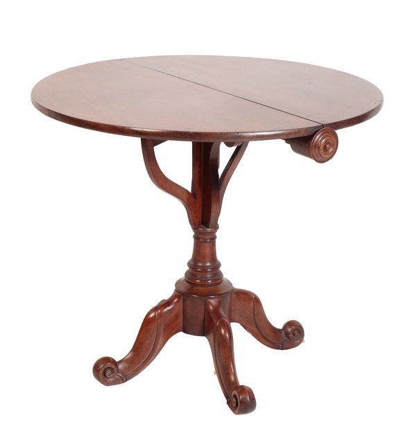 AN UNUSUAL WILLIAM IV MAHOGANY SUTHERLAND TABLE,