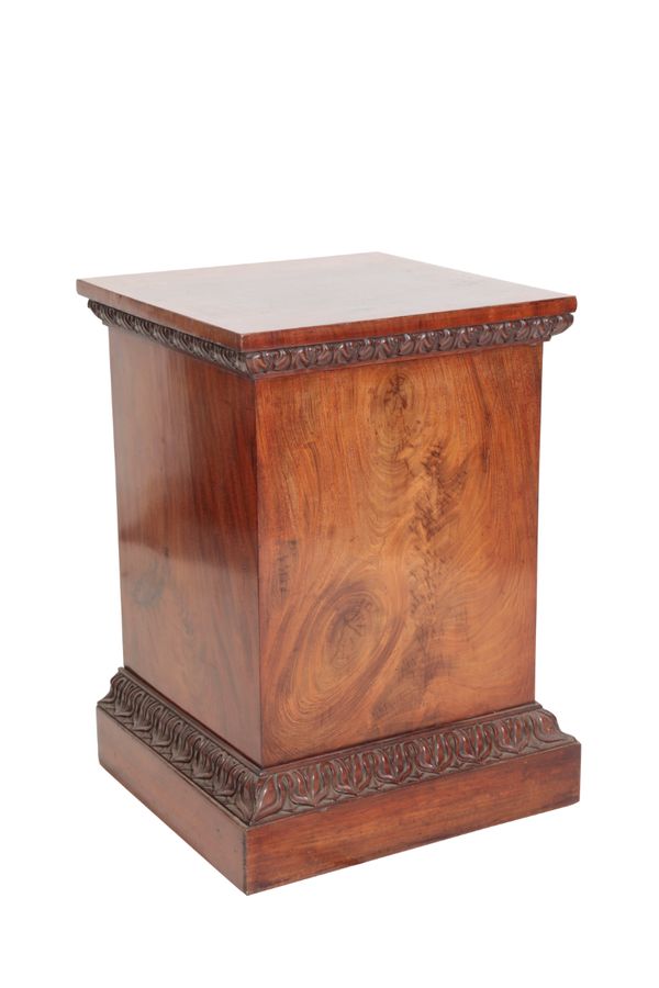 A WILLIAM IV MAHOGANY PEDESTAL,