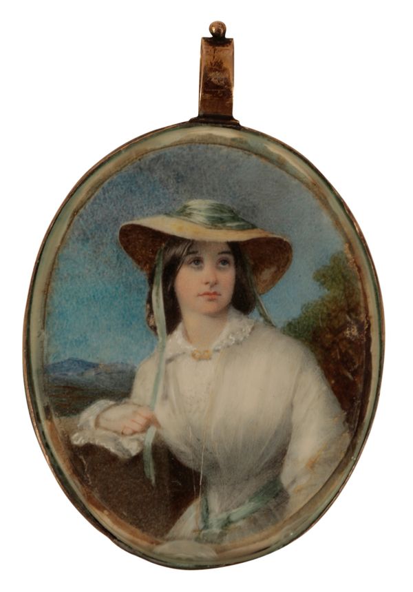 ENGLISH SCHOOL, 19TH CENTURY A miniature portrait of a lady