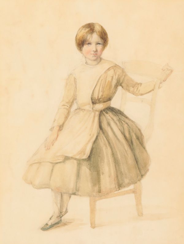 ENGLISH SCHOOL, 19TH CENTURY A young girl seated on a chair