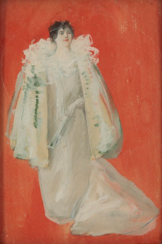 ENGLISH SCHOOL, 20TH CENTURY A full-length portrait of an Edwardian lady