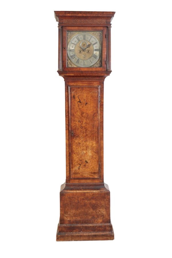 A WALNUT AND CROSSBANDED LONGCASE CLOCK,  BY JOHN SHAW, HOLBORNE