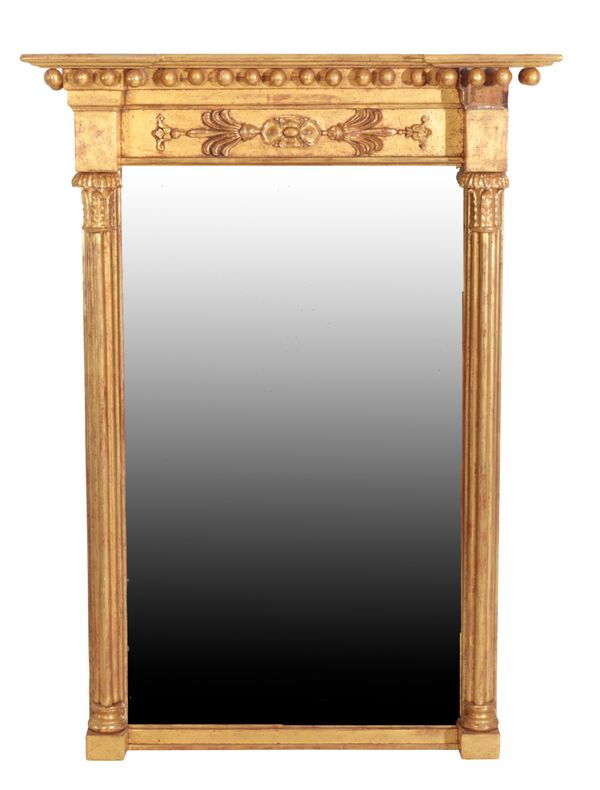 A REGENCY GILTWOOD PIER MIRROR,