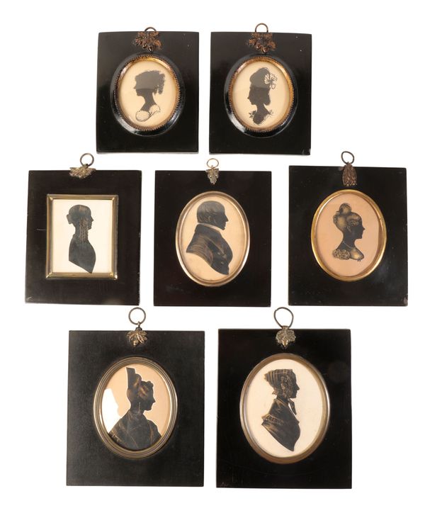 A GROUP OF SEVEN SILHOUETTES