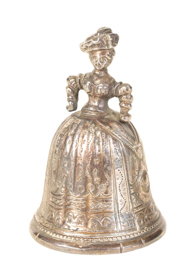 A DUTCH SILVER MINIATURE BELL,