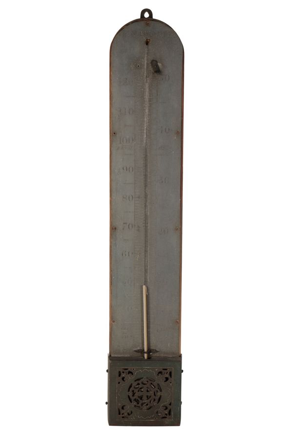 UNUSUAL OUTDOOR WALL BAROMETER BY W. RAWORTH, 19TH CENTURY