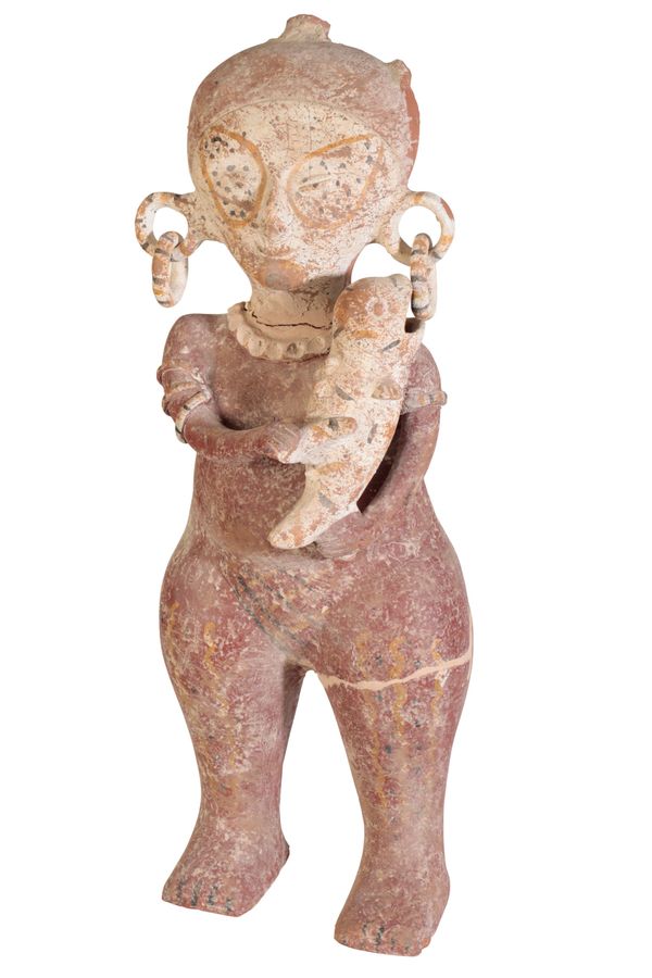 A PRE-COLOMBIAN STYLE TERRACOTTA FIGURE