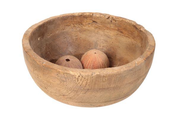 A LARGE SYCAMORE DAIRY BOWL,