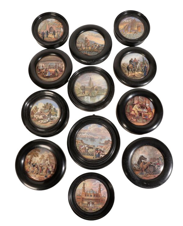 A COLLECTION OF VICTORIAN POT LIDS