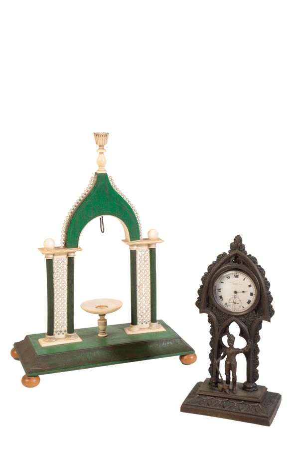 A FRENCH BRONZE WATCH STAND,