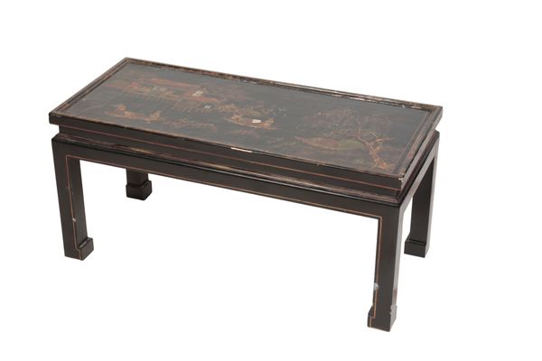 CHINESE BLACK LACQUER LOW TABLE, QING DYNASTY AND LATER