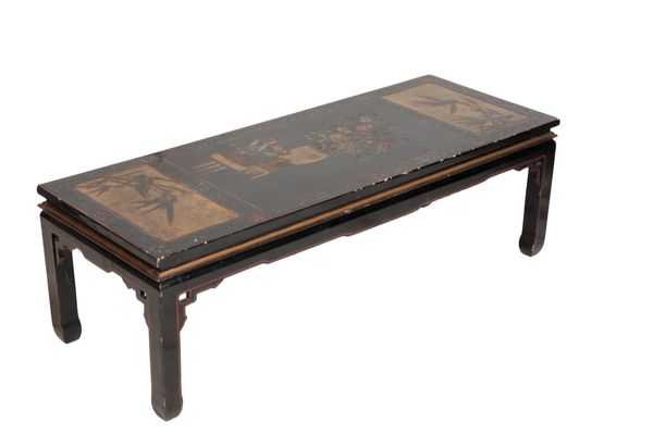 CHINESE BLACK LACQUER LOW TABLE, QING DYNASTY AND LATER