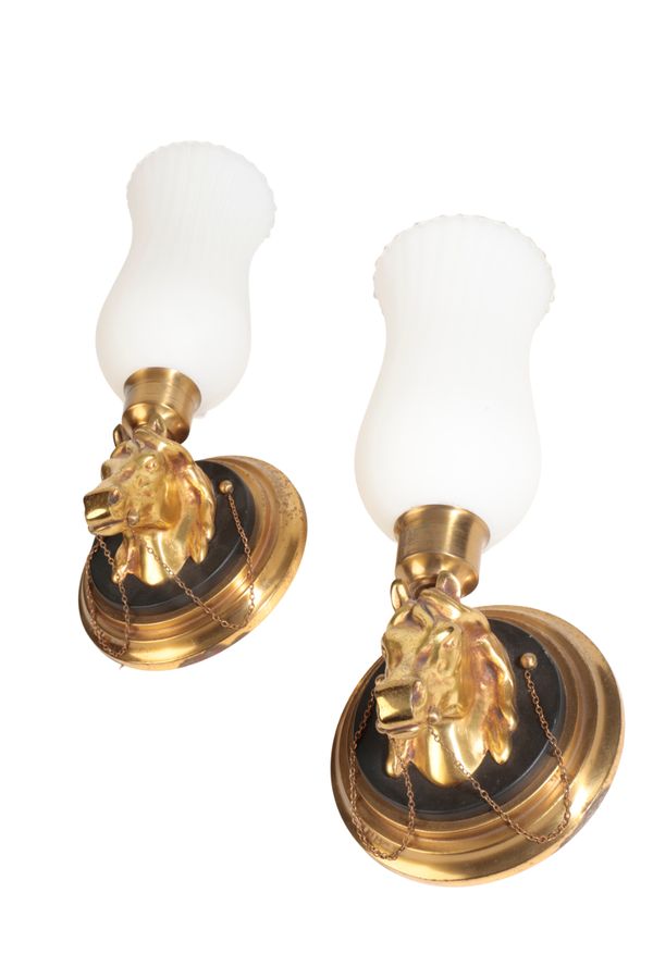 PAIR OF "MAISON JANSEN" STYLE WALL LIGHTS