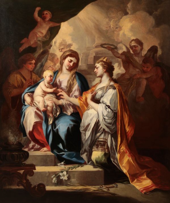 MANNER OF BARTOLOME ESTEBAN MURILLO (1618-1682) The Mystic Marriage of Saint Catherine