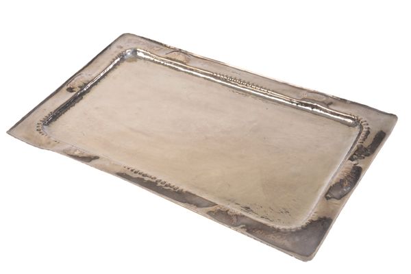 AN ARTS AND CRAFTS SILVER TRAY,