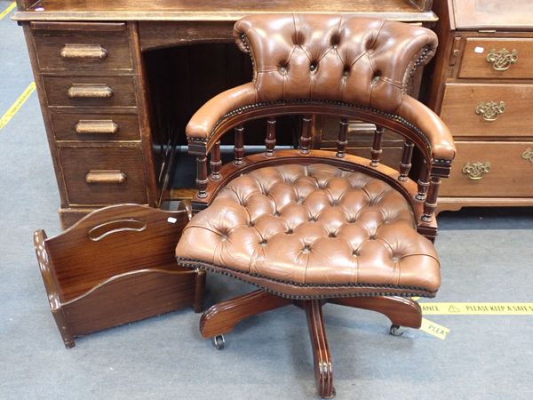 A REPRODUCTION CAPTAIN'S CHAIR