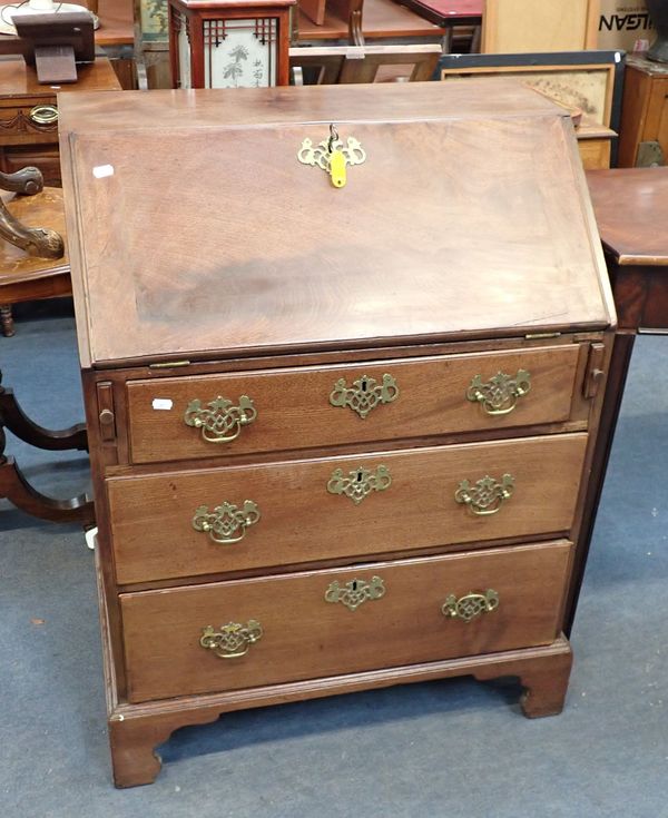 A GEORGE III MAHOGANY BUREAU