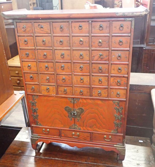 A CHINESE ELM MEDICINE OR SPICE CABINET