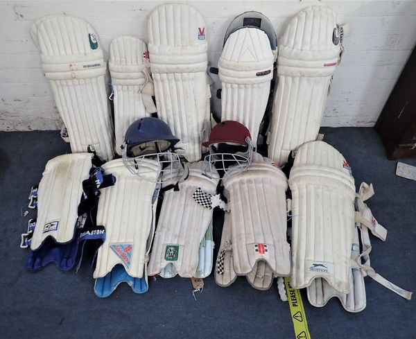 A COLLECTION OF CRICKET PADS